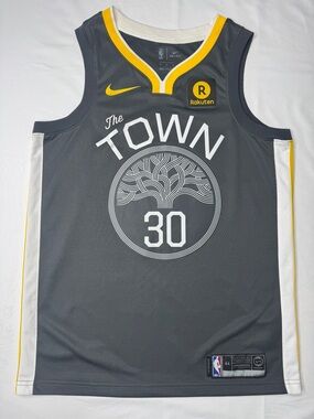 Nike "The Town" Warriors Steph Curry #30 Swingman Jersey Gray Sz M